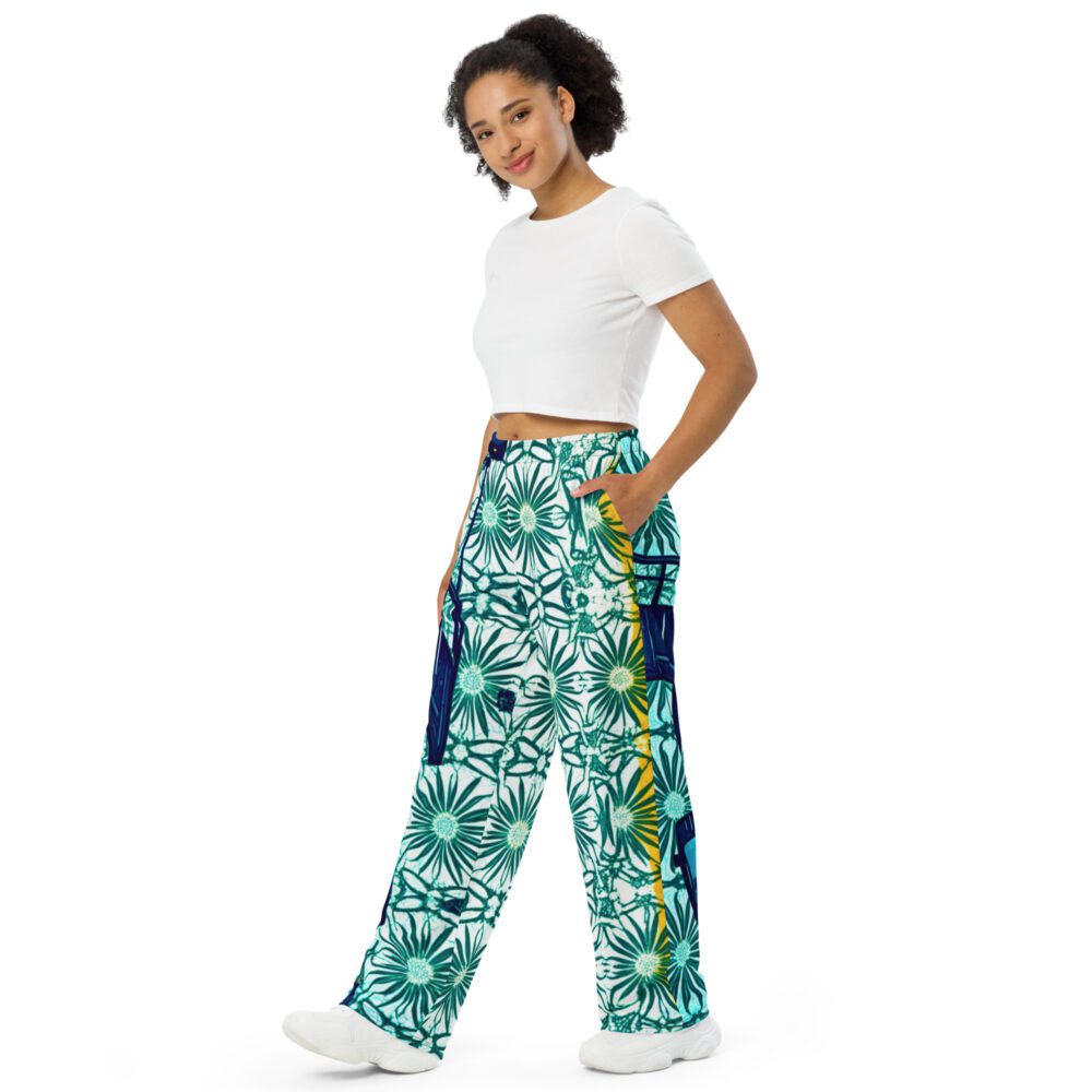 All-over print unisex wide-leg pants - Image 2