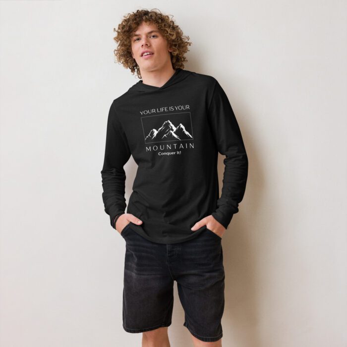 Life Is Your Mountain Hooded long-sleeve tee